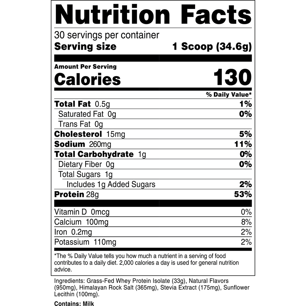 Grass-Fed Whey Protein Isolate